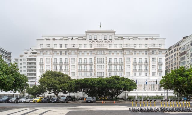 Copacabana Palace hotel along Copacabana beach, Rio de Janeiro