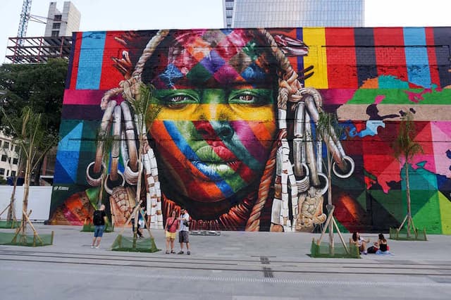 Etnias, Eduardo Kobra's mural on Boulevard Olimpico, Rio de Janeiro